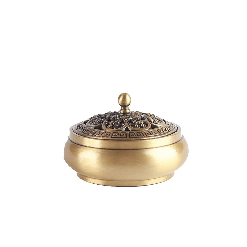 Brass incense burner household plate incense burner indoor multi-purpose alloy incense burner line incense burner hotel incense burner incense holder incense burner wholesale