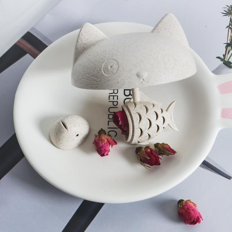 Kitten, Fish, Tea Cup, Girl's Birthday Mug, Office Cute Tea Cup, Home Glass Cup