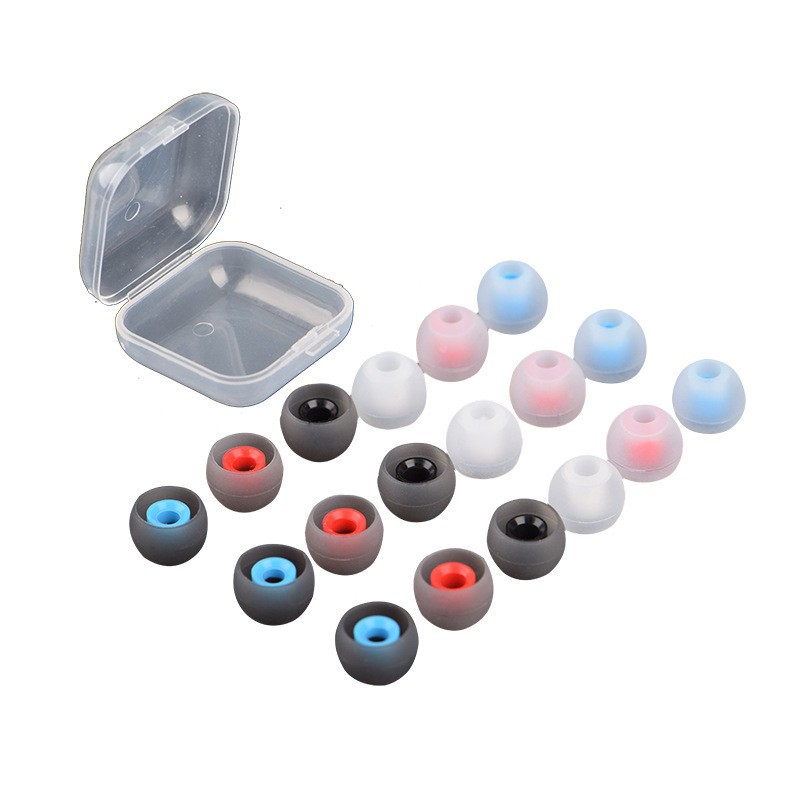 Двухцветные силиконовые наушники-вкладыши с Bullet head, универсальные силиконовые колпачки для мобильных телефонов, беруши, комплект Bluetooth наушников