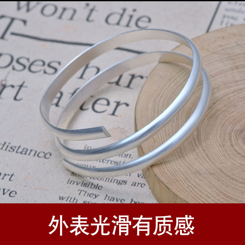 9999 Silver Semi-Circle Silver Bar Ring Bracelet DIY Bracelet Semi-Finished Material Gold and Silver Rod Arc Shape