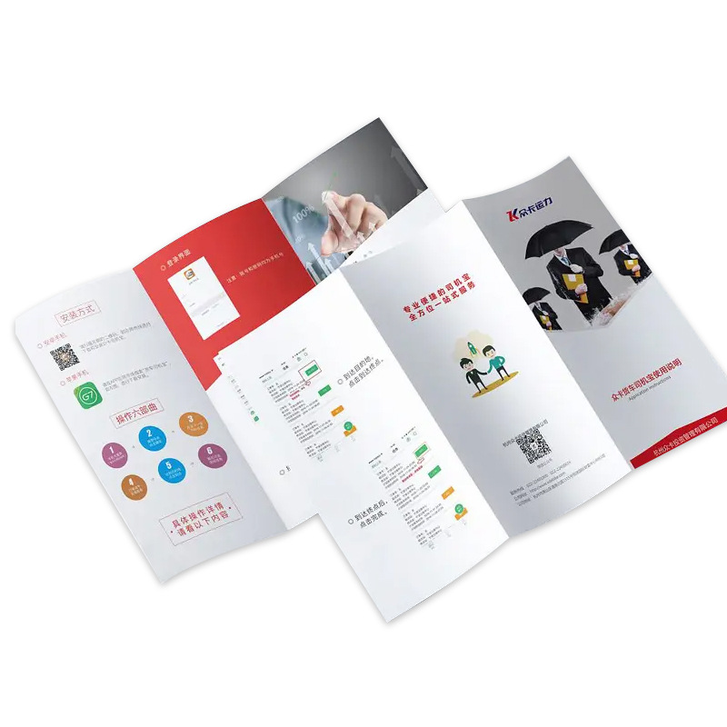 A6 Certificate Warranty Card Brochure Product Folding English Picture Album Manual Printing Customization