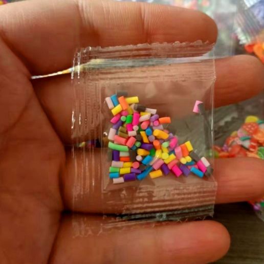 Pouch sequins soft pottery material package nano glue sequins fruit tablets candy cream glue clay various sets