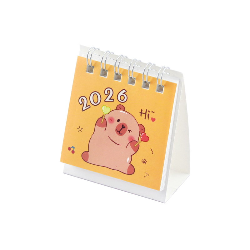 2026 the Blinking Small Desk Calendar Summer Limited Edition Super Q Cartoon Desk Calendar Turn One Page Every Day Happy More Little