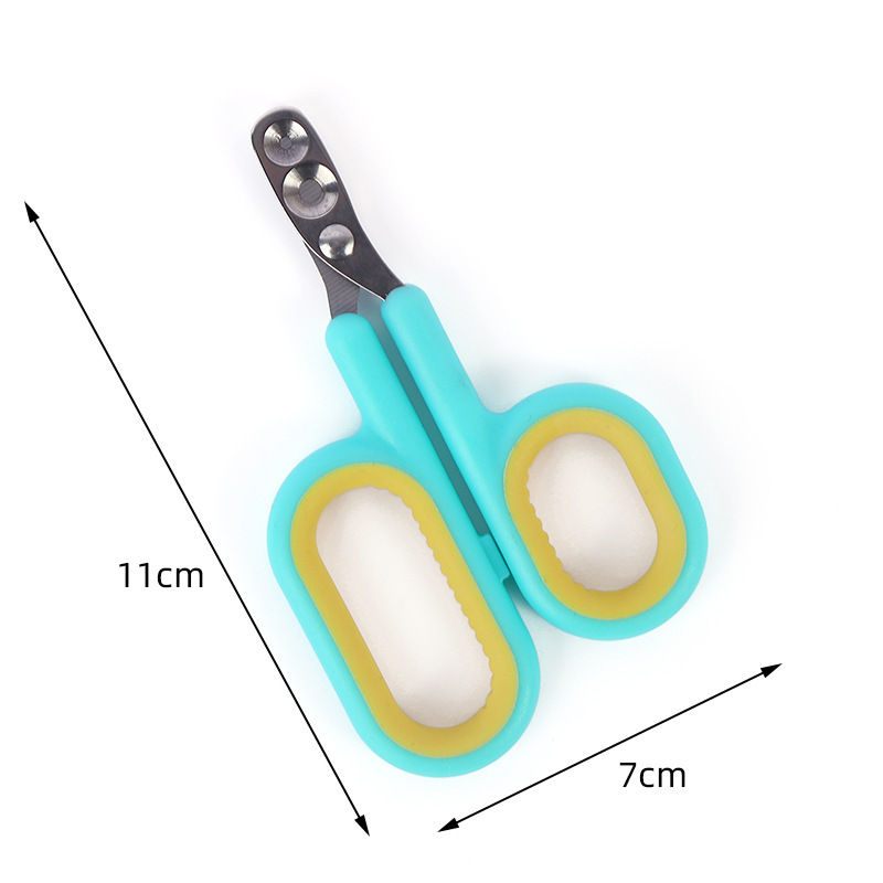 Cross-border new pet nail scissors cat and dog universal anti-blood line round hole nail clippers high hardness cutter head does not split