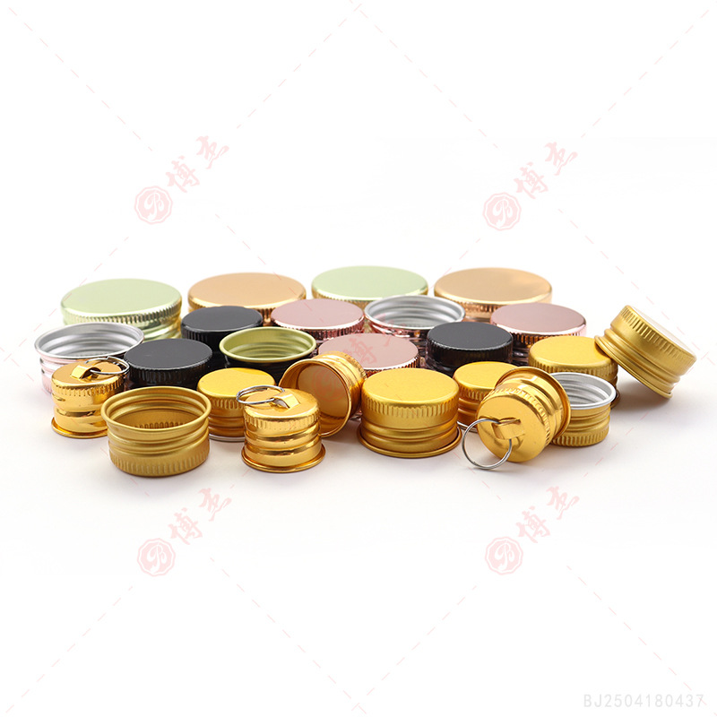 Source manufacturer 18 20 24 28 38 thread alumina cap food and beverage bottle cap cosmetic metal cap
