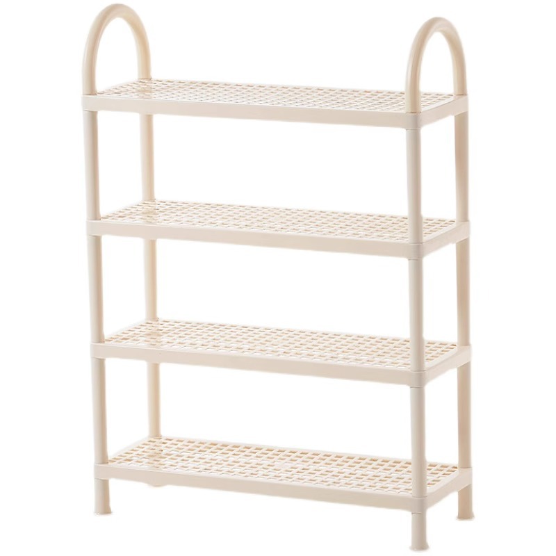 Plastic Shoe Rack Simple Doorway Multi-Layer Assembly Dormitory Small Shoe Rack Home Shoe Cabinet White Storage Rack