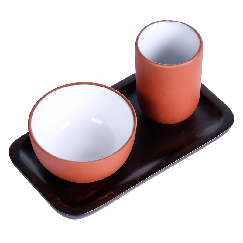 Oolong Tea Tea Art Teaching Purple Sand Fragrance Cup Set Ceramic Tea Tasting Cup Single Cup Holder Wooden Cup Mat Tea Set Accessories