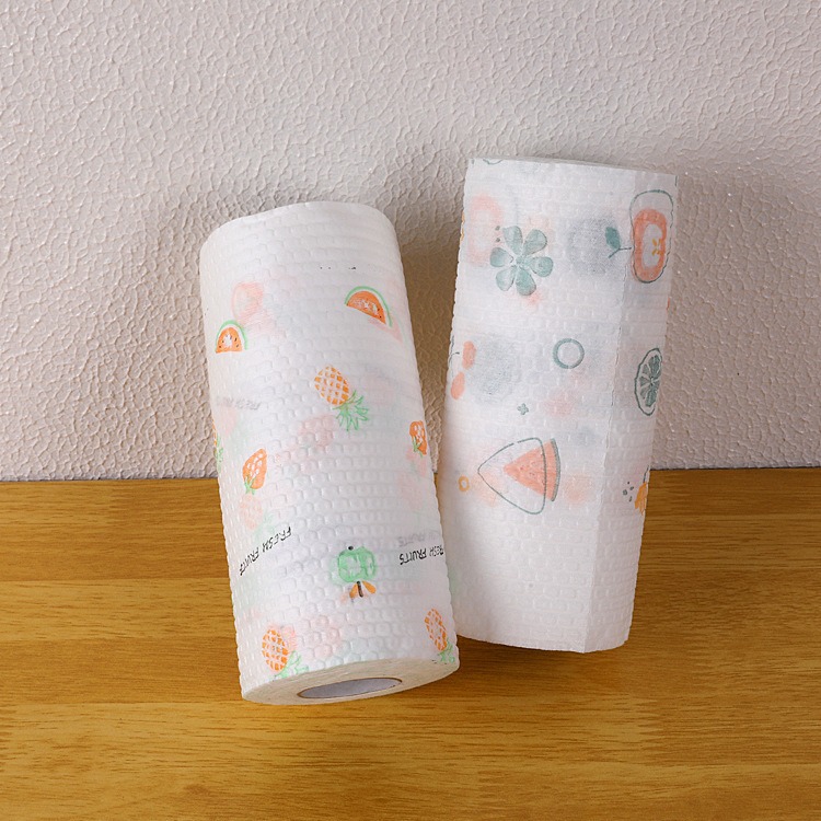Disposable Extra Large Roll Lazy Rag Wet and Dry Dishwashing Cloth Thickened Non-Woven Kitchen Paper Housework Wholesale