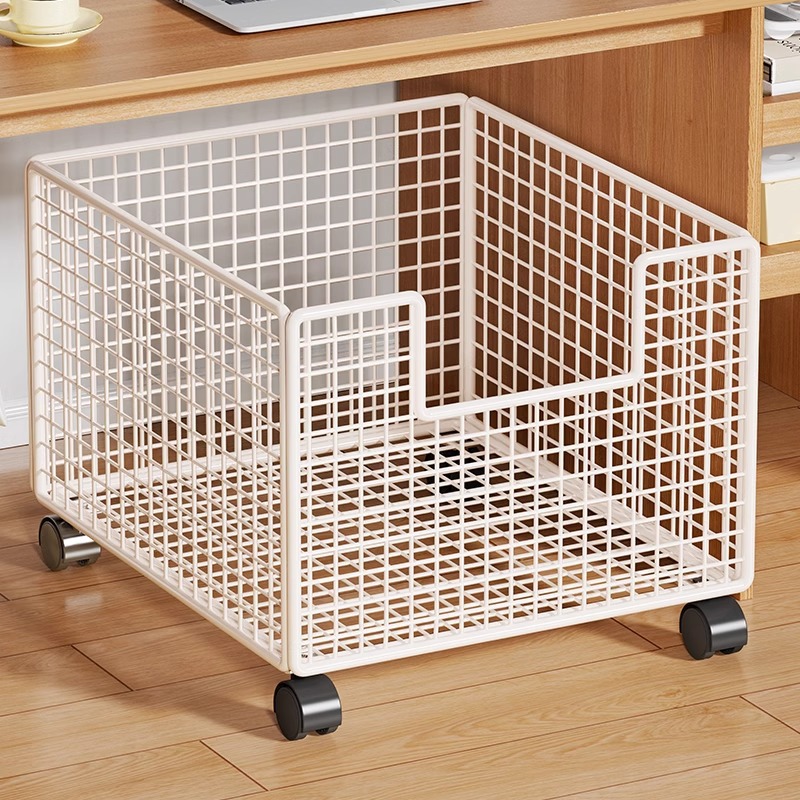 Стеллаж под столом для хранения закусок, простой, с колесами