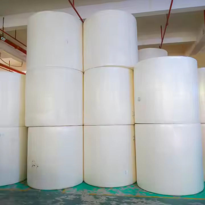 Base Paper Large Tube Slitting Disc Base Paper Raw Wood Pulp White Roll Paper Daily Napkin Base Paper
