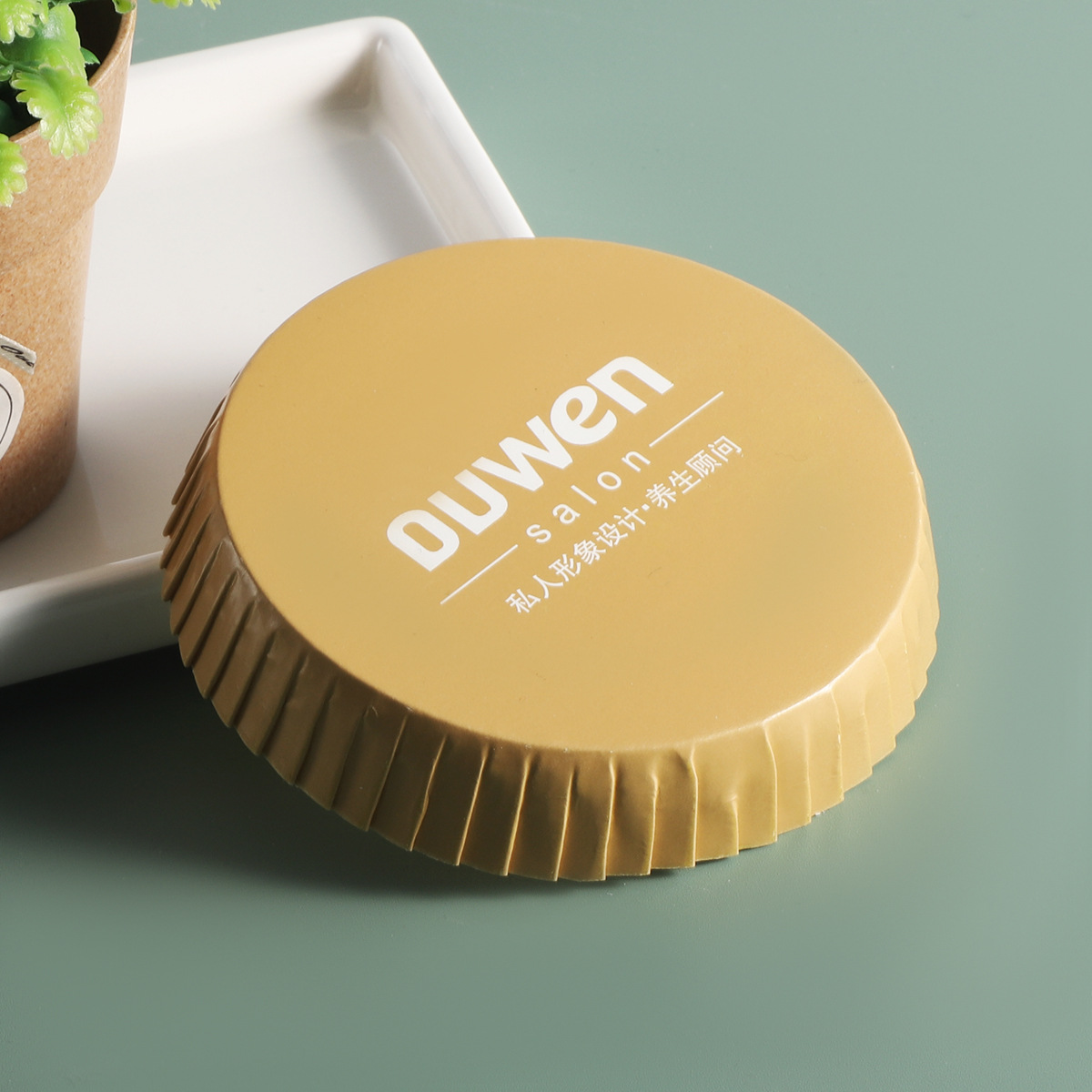 Disposable Paper Cup Cover Hotel Hotel KTV Bar Barber Shop Coated Paper Opening Paper Cup Cover Printable Logo