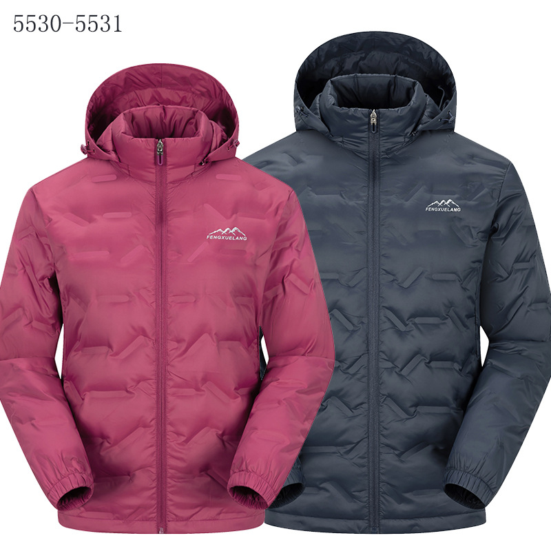 Wind Snow Wolf New Down Jacket Women's Winter Light Warm Jacket Men's Casual Hooded Mountaineering Clothes