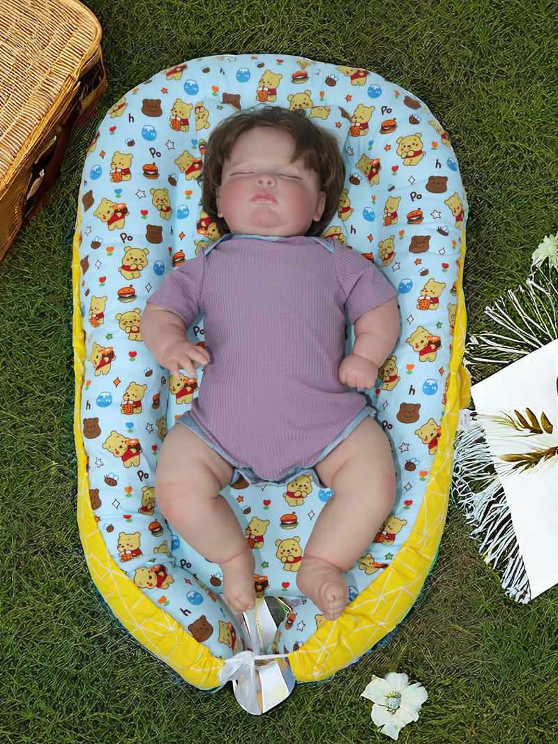 Portable Detachable Bed-In-Bed Temporary Diaper Table Baby Care Table Cotton Pure Cotton Bionic Bed Removable and Washable