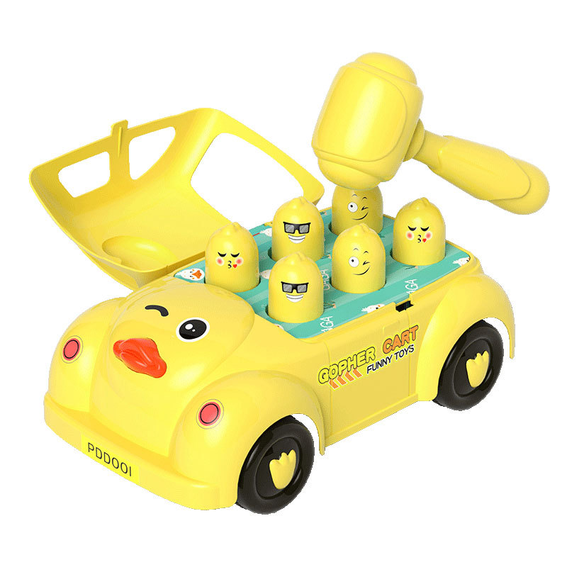 Cross-border children's large cartoon car hamster toy baby educational thinking training parent-child interactive beating