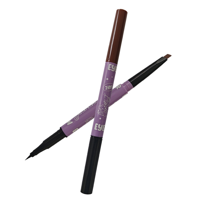 Foreign trade dual-use factory double eyebrow pencil automatic rotation sketch wild eyebrow manufacturers direct supply rotation eyebrow pencil eyeliner