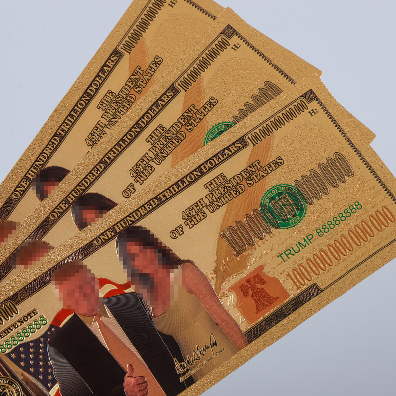 Manufacturer's Source of Plastic Gold Foil Banknotes, Colorfulful Dollar Collection Coins, Toy Props Coins, Creative Commemorative Banknotes Wholesale
