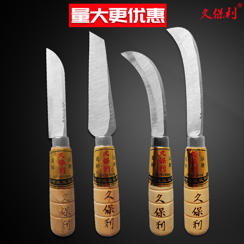 Wholesale genuine goods jiupoly curved knife large small size pineapple knife banana knife fruit peeling curved knife multifunctional knife