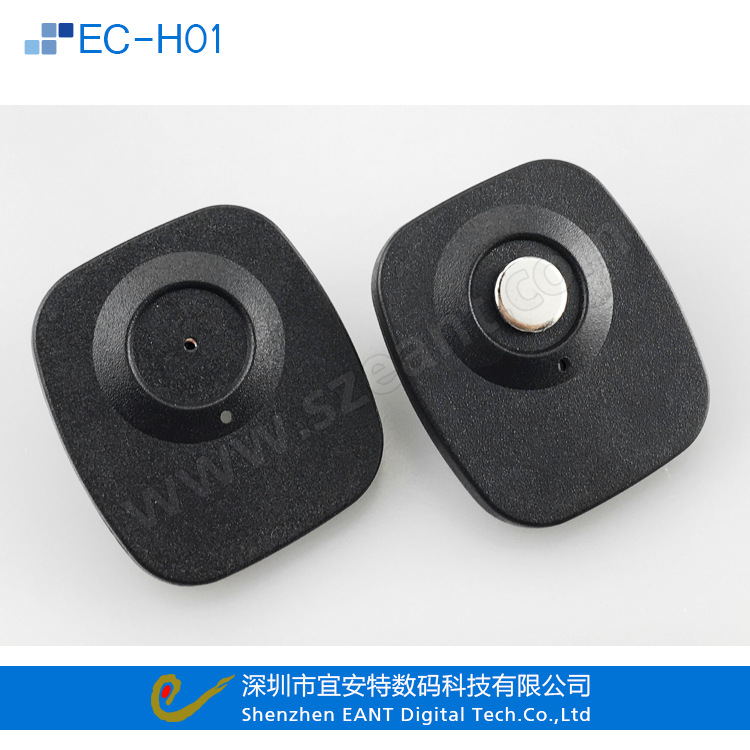 Антикражевая магнитная пряжка 8.2MHz серая для супермаркетов, жесткий ярлык для одежды, мониторинг сигнализации, радиочастотные аксессуары для дверей