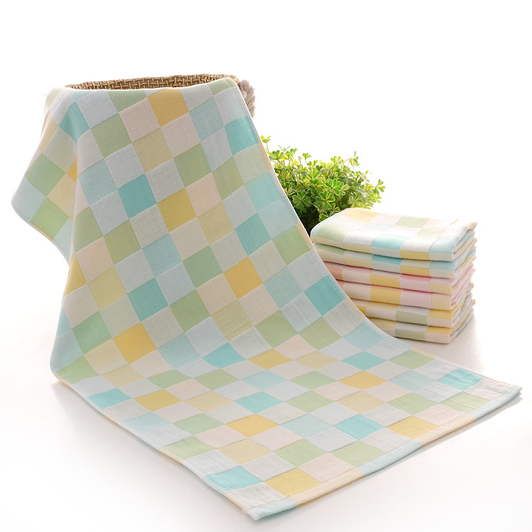 Маленькое полотенце из двойного хлопкового газа для детей, впитывающее, 25*50 см