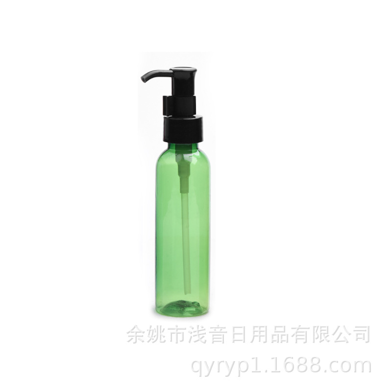 Qianyin Manufacturer 24-Teeth 120ml Round Shoulder Bottle Makeup Remover Oil Pump for Dispensing Essence Lotion Etc