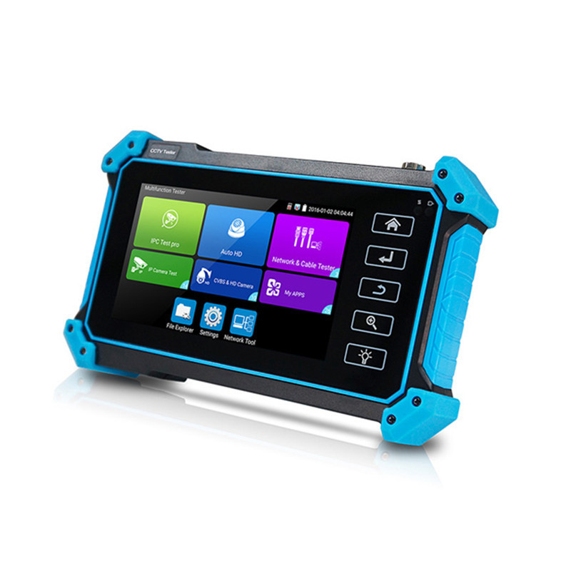 English Multilingual WANGLU IPC-5100Plus CCTV Tester HDMI VGA IN POE