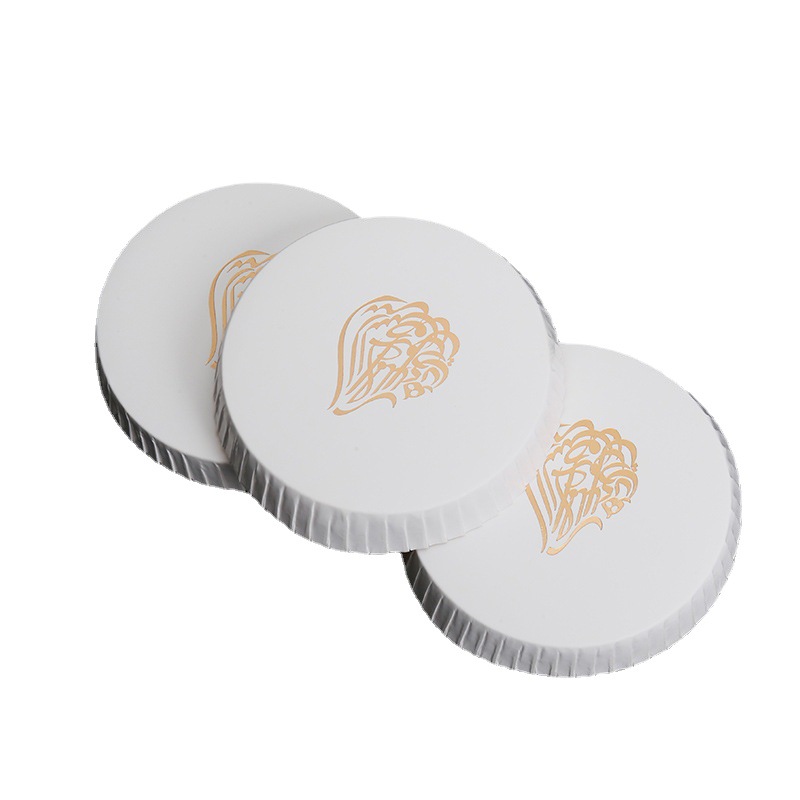 Paper Disposable Cup Lids for Hotels, Guesthouses, and Barber Shops, Dust-Proof Perforated Cup Lids with Logo Customization