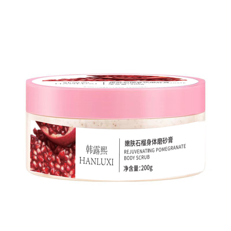 Han Luxi Pomegranate Seed Body Scrub Exfoliating and Exfoliating Chicken Skin Moisturizing Body Deep Cleansing Factory Wholesale