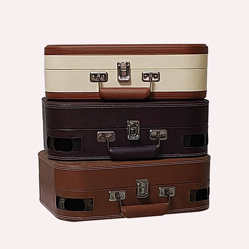 Индивидуальная Мдф Граммофон Cd Запись Коробка, Антикварная Внешняя Сумка, Кожаные Внутренние И Внешние Закругленные Ручки