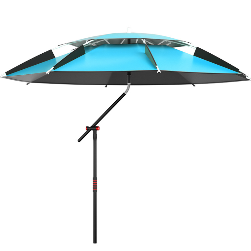 Fishing Umbrella Sunshade Umbrella Crutch Rod Universal Large Fishing Umbrella Thickened Sun-proof Windproof Rainproof Fishing Umbrella Outdoor Large Umbrella Wholesale