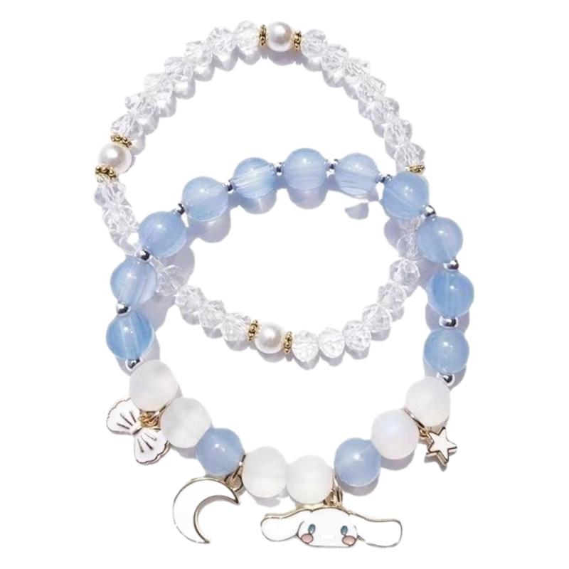 Sanrio melody primary school students hand beaded crystal bracelet ins niche design jewelry 520 gift for girls
