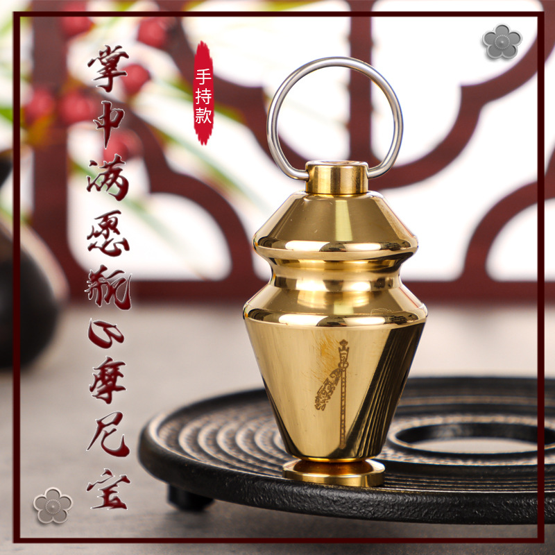 Чистая медь молитвенное колесо с бумажными писаниями, ручное Гуаньинь мантра для мира, ручное медное молитвенное колесо