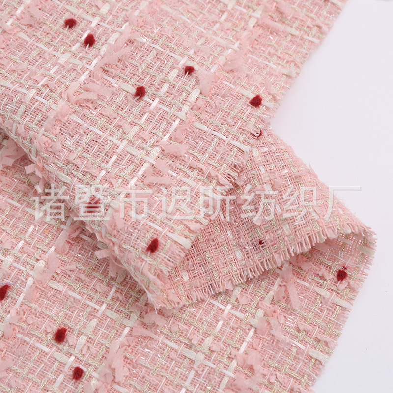 Spring and summer new style small style plaid fabric suit dress top children's clothing women's shoes bag accessories fabric wholesale