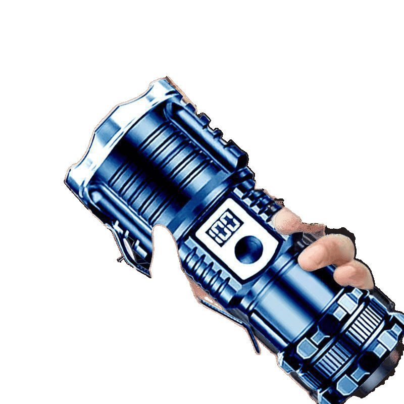 Super Bright Flashlight Multifunctional Trendy Mountaineer Outdoor Imported German Portable Rechargeable Lamp