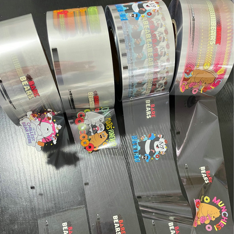 PP plastic cup heat transfer printing film pvc heat transfer printing film cosmetic cover plastic milk tea cup printing