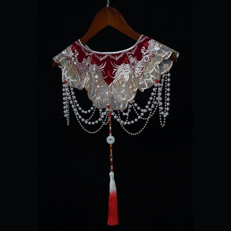 Heavy Industry Bead Embroidery Cloud Shoulder New Chinoiserie Shawl Dress Accessories Horse Skirt Decoration Wedding Banquet Toast Clothing