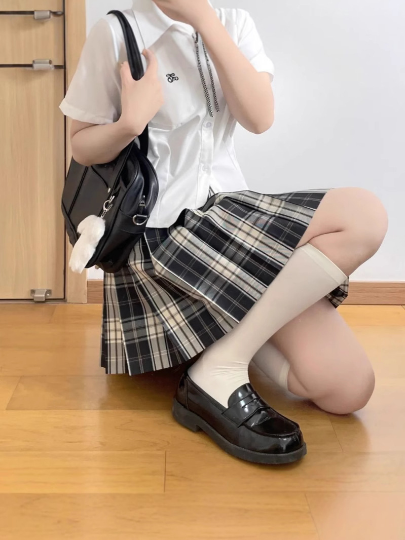 Jk Uniform Genuine Original [Blackboard Newspaper Same Grid] Small Joker Internet Red Plaid School for JK Skirt in stock