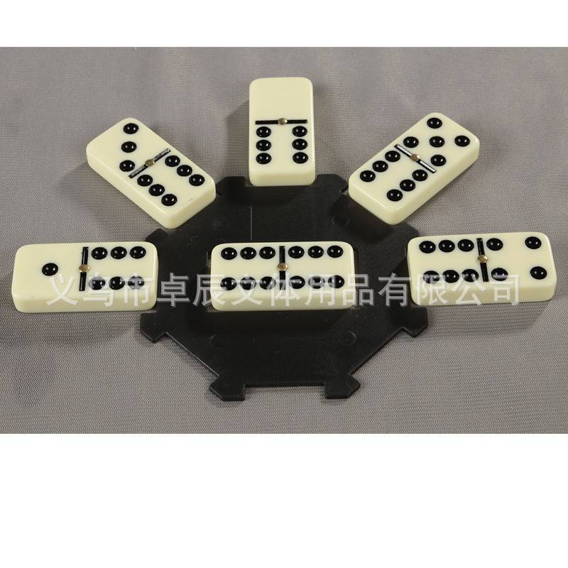 Dominoes Plastic Black Octagonal Sheet Large Particle Locomotive Assembled Building Blocks Creative Ornaments Accessories
