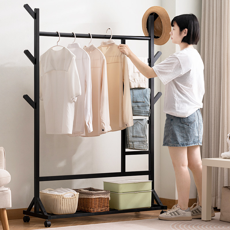 Coat Rack Floor Hanger Household Hanger Hanging Clothes Floor Rack Bedroom Vertical Simple Rack Hanger