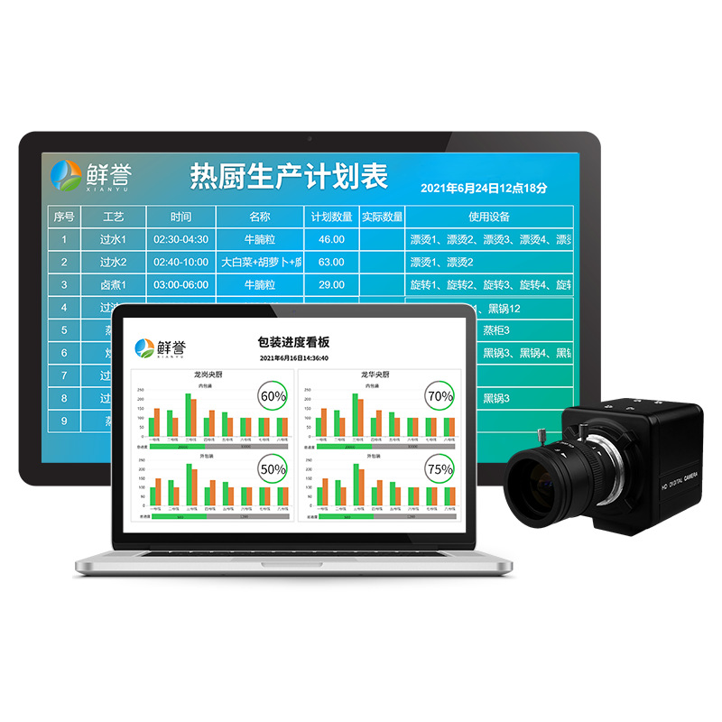 Xunpeng Packaging Line Production Volume Progress Monitoring System Board Management Software AI Visual Recognition Algorithm Production Statistics