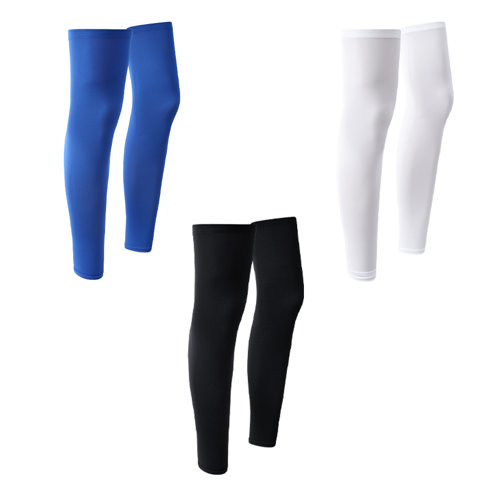 Summer Ice Silk Extended Cycling Leg Covers Bicycle Thin Breathable Knee Pads Silicone Non-Slip Sports Sun Protection Leg Covers