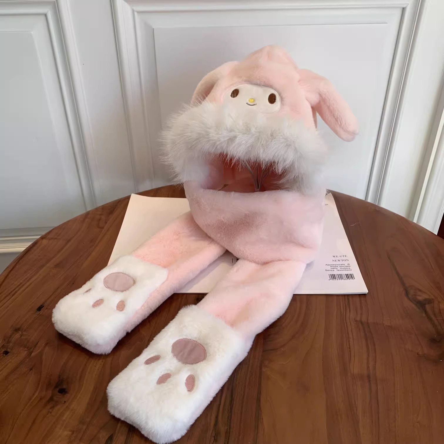 Children's Star Dailu Hat Scarf One 2024 New Autumn and Winter Plush Gloves Winter Scarf Girls