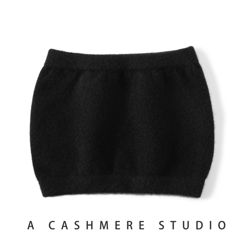 Autumn and Winter Cashmere Waist Protector for Women, Pure Color Knitted Stomach Protector, Pure Color Cold Protection and Warmth Gift Giving Cross-Border