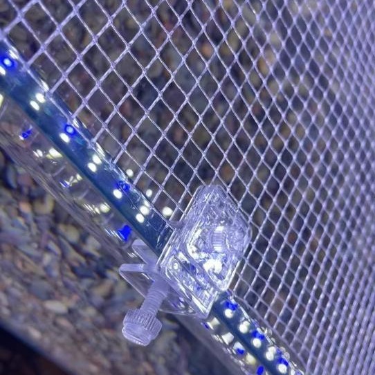 Hebei Zhuangqiang Fish Tank Invisible Anti-Jump Grid Sheet 6mm Marine Tank Anti-Escape Cover Net Encrypted Pp Plastic Filter Mesh Sheet