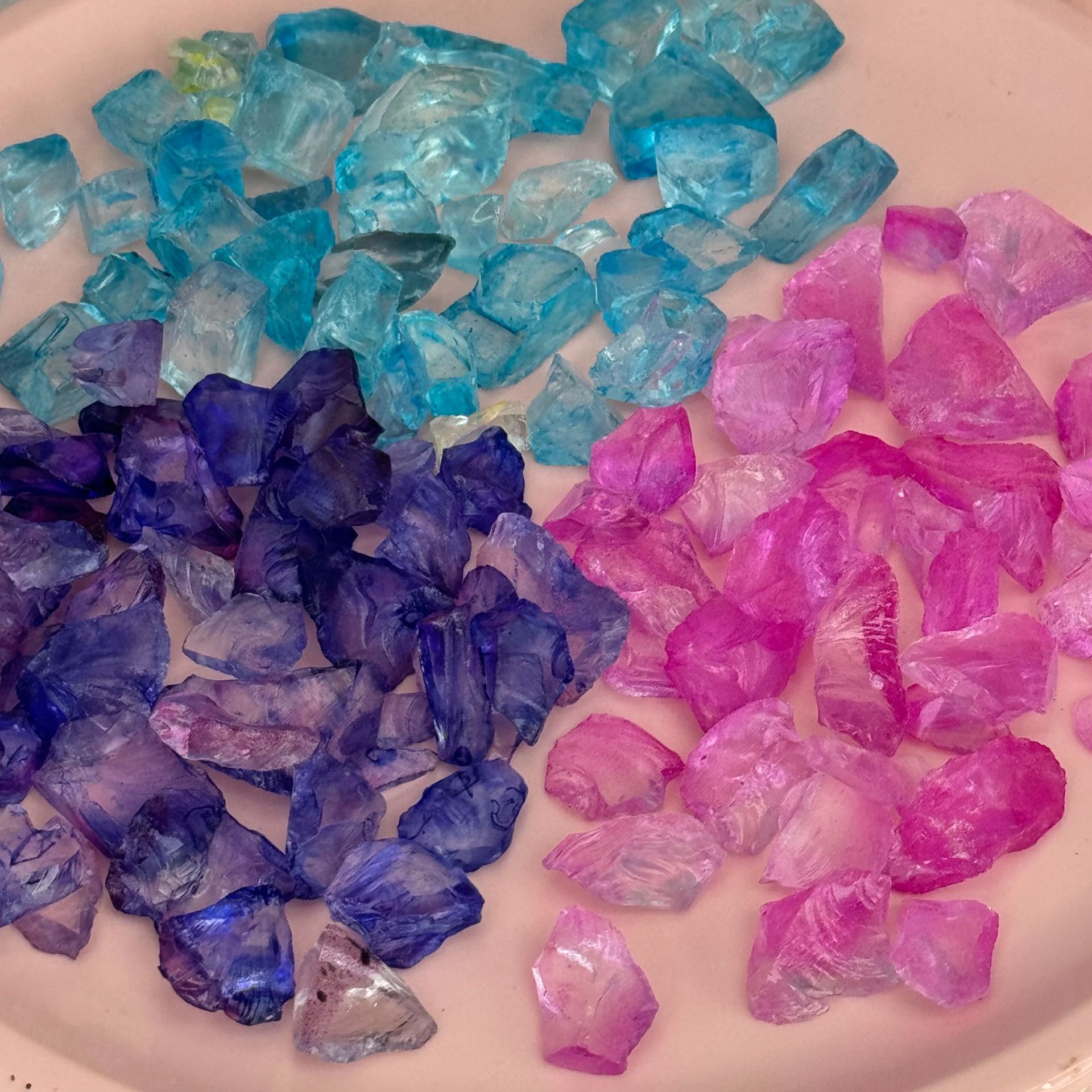 Irregular Crystal Glass Set Box Handmade DIY Glue Material Semi-Finished Mobile Phone Case Milk Glass Cross-Border Hot Product