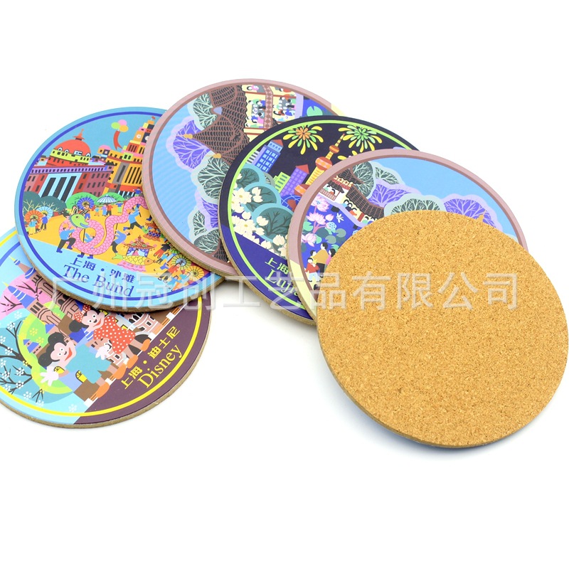 Supply cork coasters round MDF coasters square MDF coasters color printing MDF coasters placemats