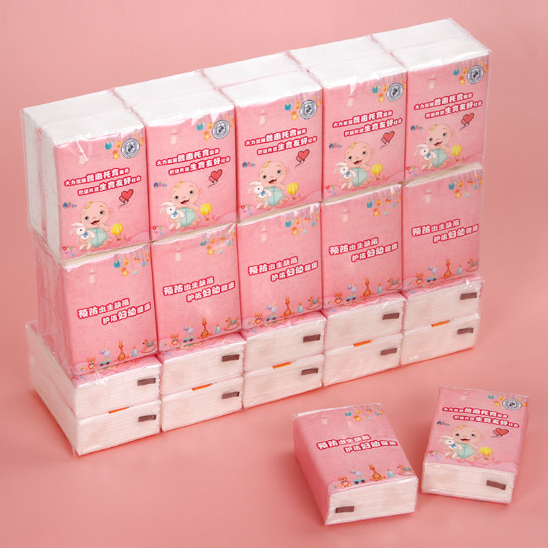 Manufacturer's Handkerchief Paper Can Be Customized with Logo, Mini Small Bag, Soft Facial Tissue, Carry-On Bag, Commercial Advertising Tissue Customization