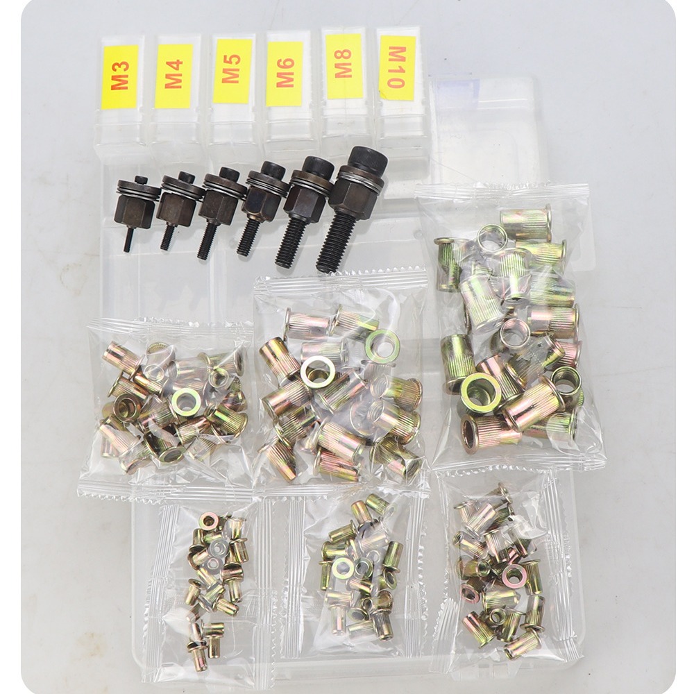 Cross-border manual electric pneumatic pull female head tool rivet pull rivet nut gun round head vertical grain pull rivet nut suit