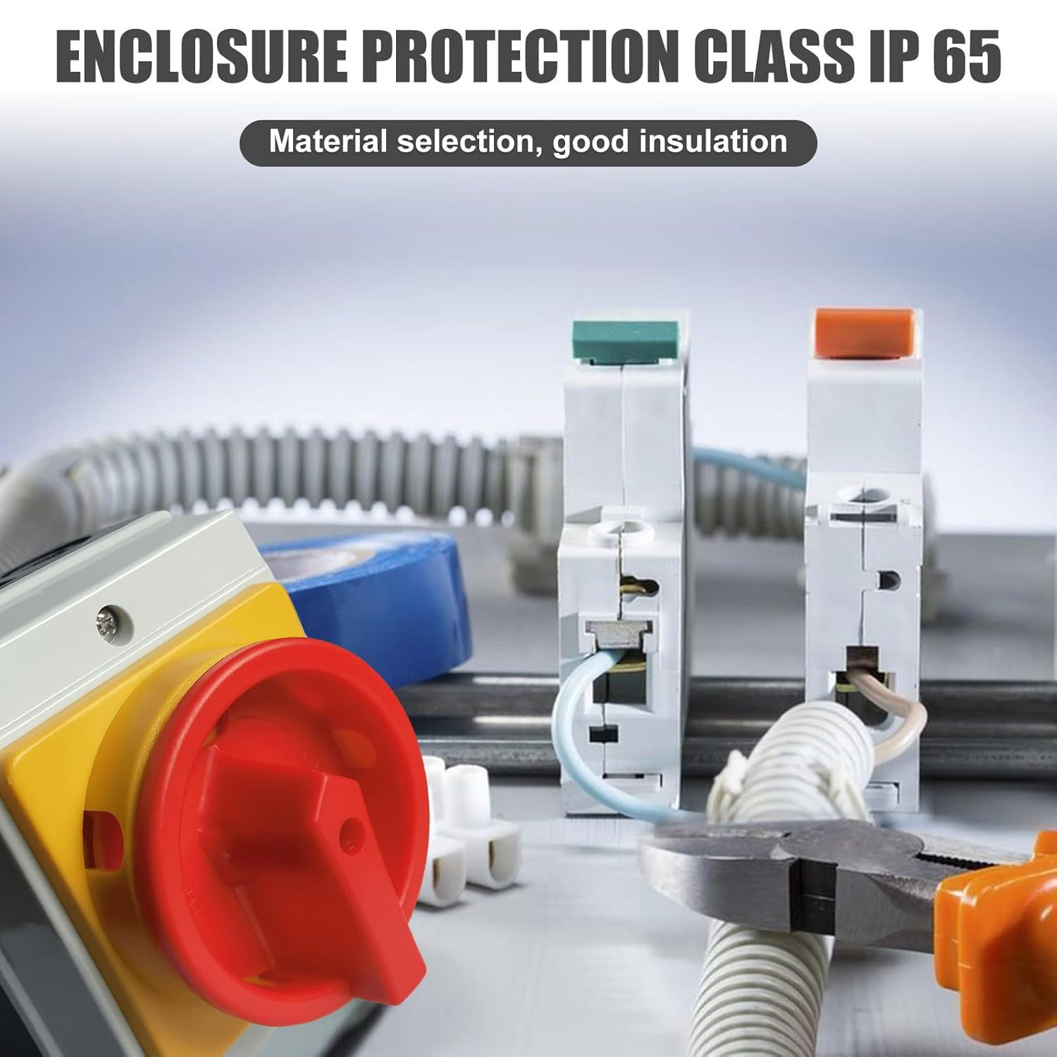 Delamiya Main Switch Circuit Breaker 16A 3Pole, Rotary Switch