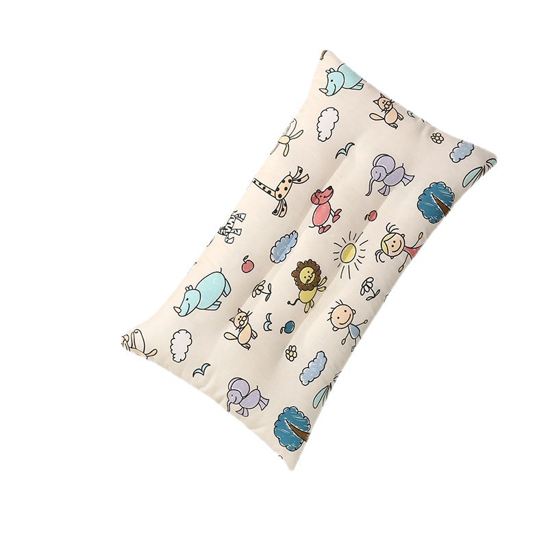 Cotton Bean Pillow Kindergarten Cute Printed Nap Pillow Soft, Skin-Friendly, Breathable, Universal for All Seasons, Machine Washable
