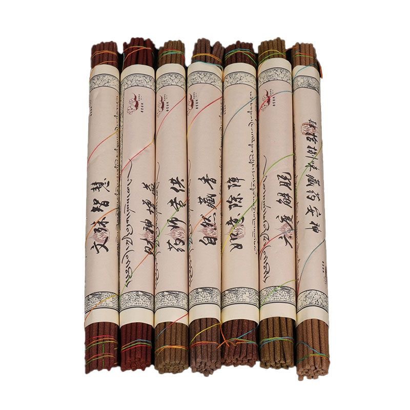 Xizang Natural Incense 48 Flavors of Common Buddha Xizang Medicine Home Incense Handmade Line Incense Recusive Incense Purifies Air to Eliminate Odor Xizang Incense